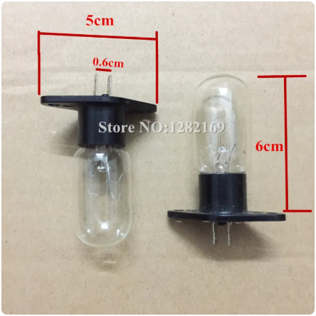 Lampadina Per Forno A Microonde T170 - 240V 25W, Base Con Connettori - Foto 2