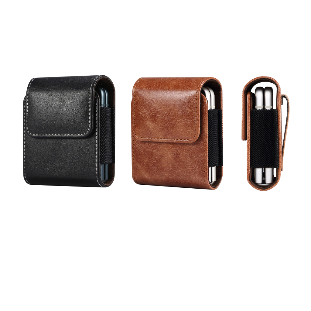 Bolsa De Couro De Pele De Cordeiro Para Samsung Z Flip 5/4/3 Pocket S/P50
