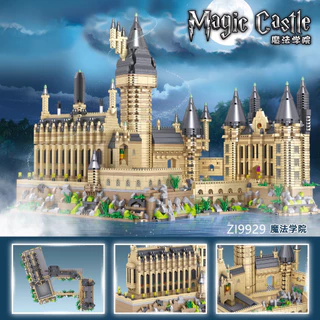 Hogwarts Magic Castle Harry Potter Building Blocks Grandes blocos de construção da série de alta dificuldade Montagem de blocos de construção Enorme montagem educacional de bricolagem