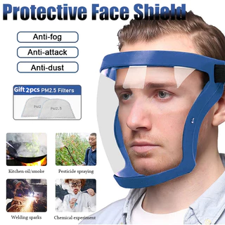 Máscara De Proteção Facial Vidro Transparente Reutilizável Anti-clumping HD Óculos De Segurança De Cozinha Com Filtros