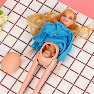 Boneca Grávida Estilo Barbie + 2 Bebês + Acessórios