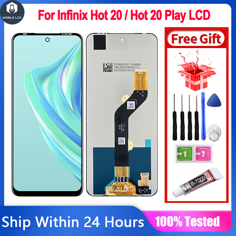 Tela LCD e conjunto completo de digitalizador para Infinix Hot 20i