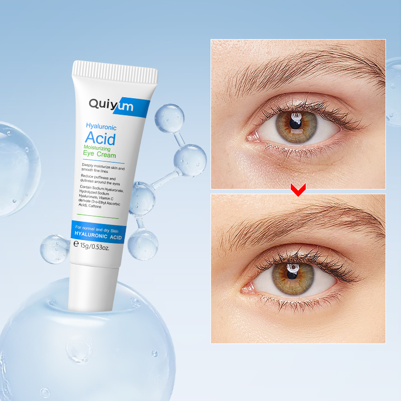 QUIYUM Creme Hidratante Ácido Hialurônico Para Os Olhos Hidrata Profundamente A Pele E As Linhas Finas Suaves 15g