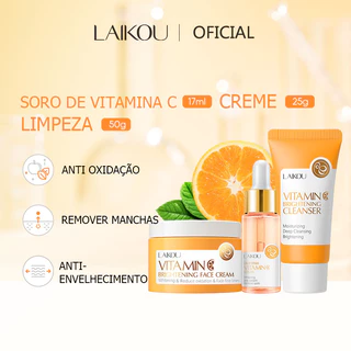 LAIKOU Creme Essência Com Vitamina C Clareadora Para Remover Sardas 3pçs em Oferta na Shopee
