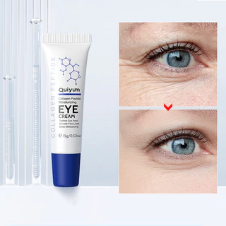 QUIYUM Colágeno Peptídeo Hidratante Creme Para Os Olhos Anti-Envelhecimento Linhas Finas Suaves Reduzir Saco 15g em Oferta na Shopee