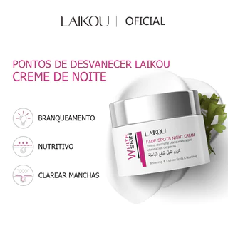 LAIKOU Idratante Facial Niacinamida Fade Spots Creme Noturno Claregar Manchas Hidratante Night Cream 50g em Oferta na Shopee