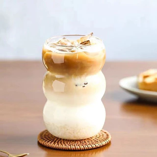 Ins Coffee Shop Cafeteria Cafeteira Gelada Copo De Café Transparente De Alto Teor De Boro Silicone Resistente Ao Calor Grande Capacidade 550ml