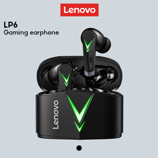Fone De Ouvido Sem Fio Lenovo LP6 VCT Para Jogos Modo Duplo Com Microfone HIFI Redução De Ruído Musical De Baixa Latência Bluetooth 5.0
