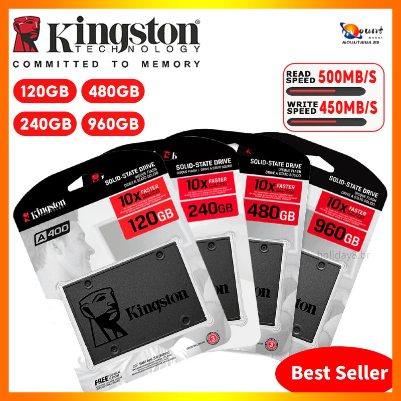 Kingston 960GB A400 Disco Rígido De Estado Sólido/SSD A400 SATA 3 120GB/240GB/480GB Interno Para SATA3 2.5 Post Notebook
