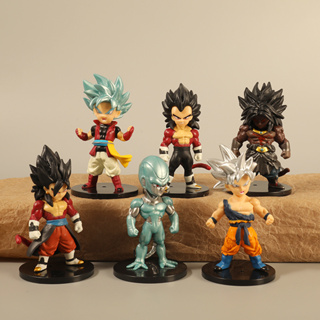 7Pcs/Set Japão Anime Dragon Ball Super Figura Filho Goku Kakarotto Vegeta  Gogeta Zamasu Android 18 Burdock Saiyan Q Versão PVC Figuras De Ação Modelo  Doll Toys