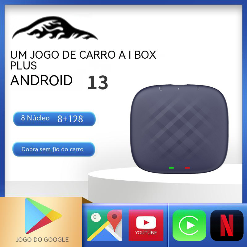 Carlinkit Carplay Para Android Box 13 8 + 128GB Netflix De 8 Núcleos Do YouTube