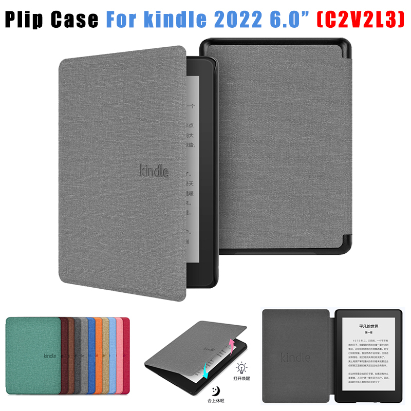 Kindle 11th Gen 6.0-inch 2022 Edição Fashionable Denim Texture Capa De Forro Macia TPU Para C2V2L3 PU Amazon Flip Em Couro
