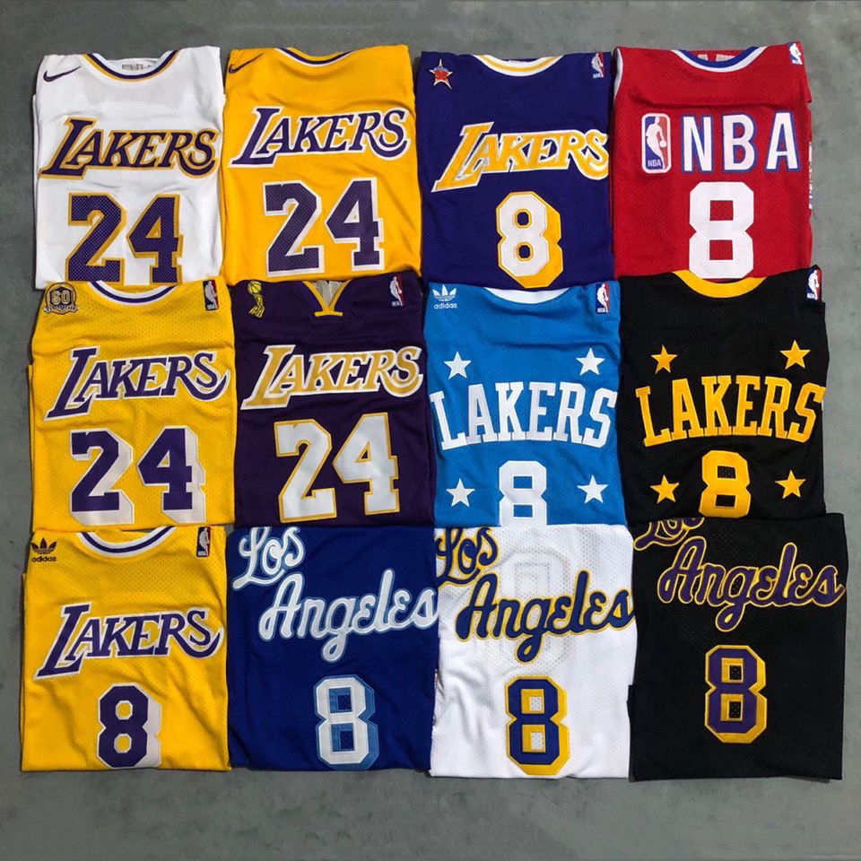 (10 Estilos) Camiseta 2023Nba Los Angeles Lakers Jersey 8 # Kobe Bryant Blue Basketball