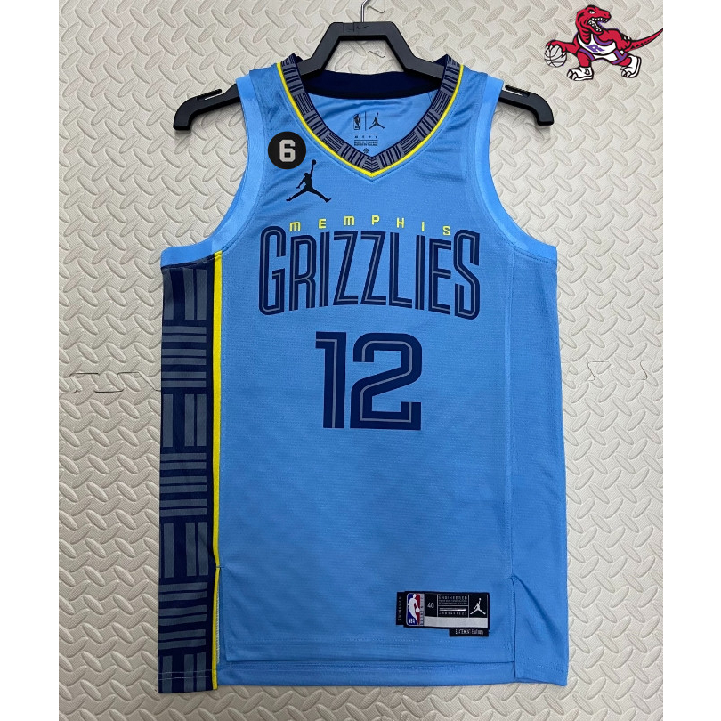 Homens Camisa 2023NBA Memphis Grizzlies Ja Morant Azul Camiseta de Basquetebol Jersey