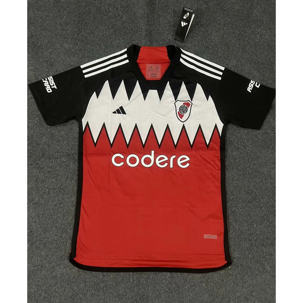 Fan 2324 River Plate Club Camisa De Futebol De Alta Qualidade , Pode Adicionar Seu Nome E Número S-2XL
