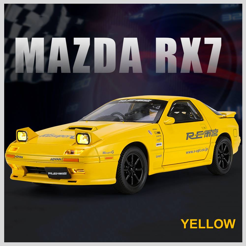1 : 24 MAZDA RX-7 FC Diecast Modelo Liga Brinquedo Carro Presentes