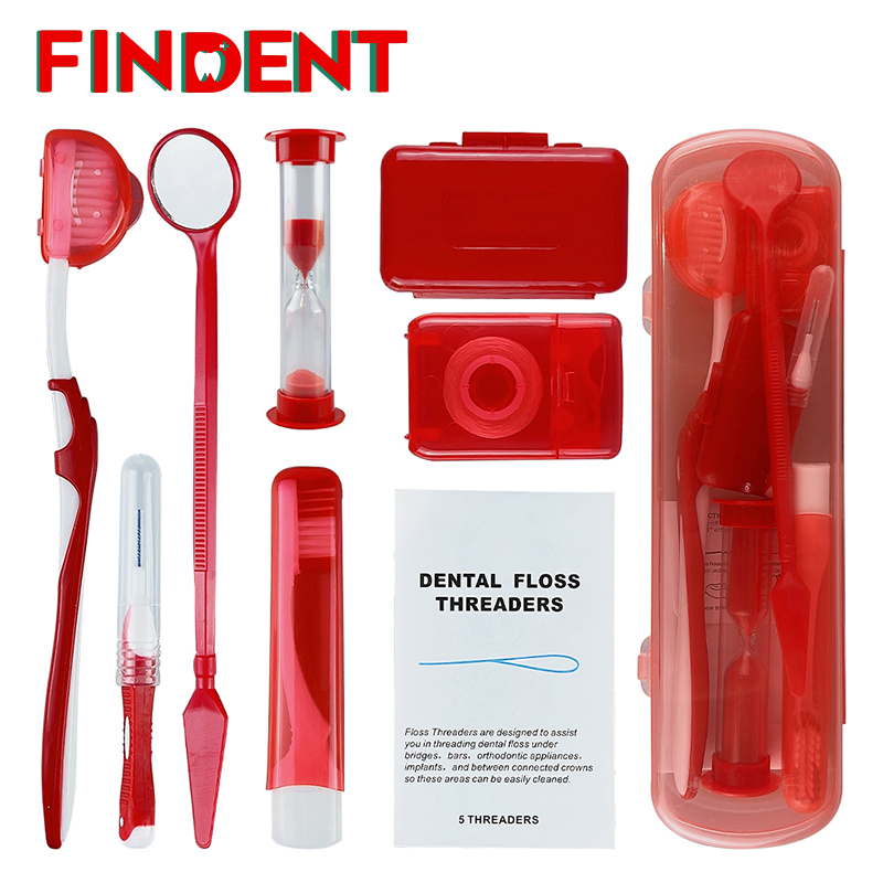 Kit de escova de dentes port til para cuidados com os pacientes orais