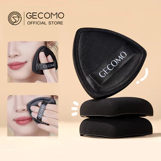GECOMO PU Maquiagem Em Couro Puff , Triangular Projeto De Arco , Save Liquid Foundation Aplicação Rápida De