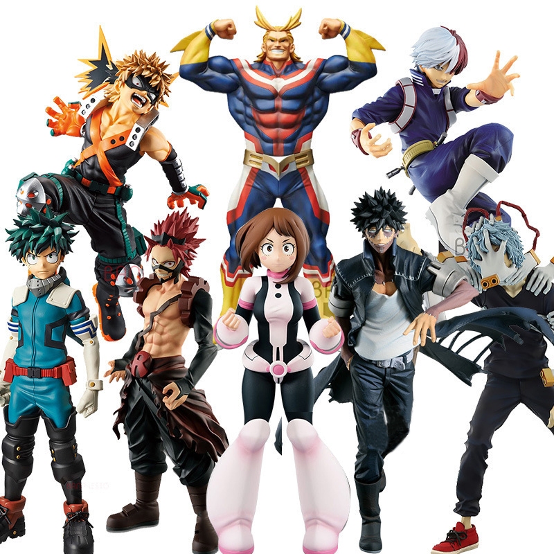 21 Estilo Meu Herói Academia Anime Figura Bakugou Katsuki Midoriya Izuku Todoroki Shoto Ochaco Uraraka Todos Podem Ação Em PVC Figuras Modelo Brinquedos Doll Kids Gifts