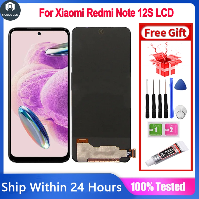 6,43'Para Xiaomi Redmi Nota 12s 2303CRA44A Tela De Toque Digital 23030RAC7Y Substituição