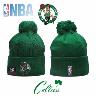 Boné Esportivo Unissex Estampa Nba Boston Celtics Gorro De Gorro Inverno Manter Aquecido Tricotado Bordado