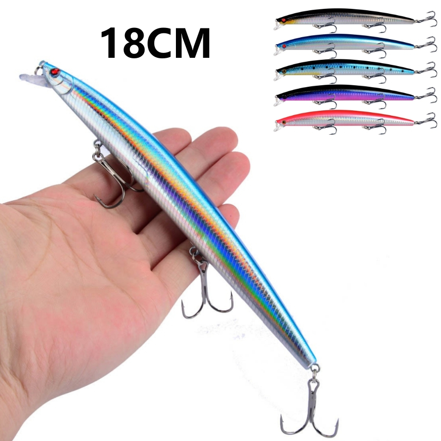 Set Di Esca Da Pesca Minnow in 5 Parti, 18 Cm, 24 G, Esca per Acqua