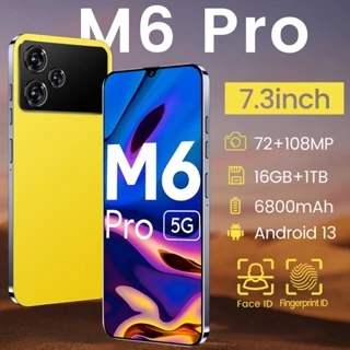 Celular M6Pro 7.3inch 16GB+512GB Android Smartphone Cartão Duplo 5G Celulares