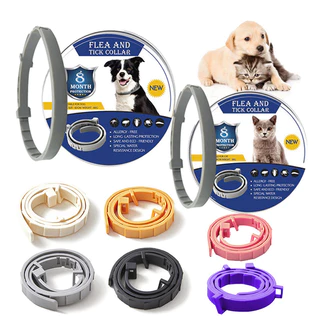 【Muhsinpet】Coleira para gato/ cachorro ,Coleira anti pulgas para gatos / Coleira anti pulga e carrapato /Coleira anti mosquito 8 Meses Proteção Ajustável