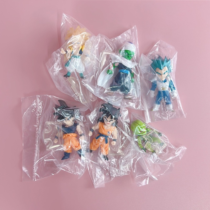 つーぶ様【C15 200粒／C18 120粒／D08 300粒／他】 6Pcs/Set 4-9cm Anime Bola De Dragão Z Figura Filho Goku Vegeta