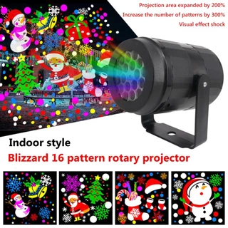 【 Embarque Em 12h 】< Luzes De Natal > Decorativas Atmosfera Festiva 16 LED Estampadas Projetoras