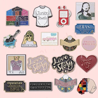 Swift Taylor Esmalte Broches De Love Story Rock Band Brochura Cantor Coleção De Crachás Jóias Presentes Para Amigos Fãs