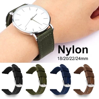 Pulseira De Nylon 18mm 20mm 22mm 24mm Para Esportes Ao Ar Livre Lona À Prova D'água Mulheres Homens Relógio Universal Acessórios