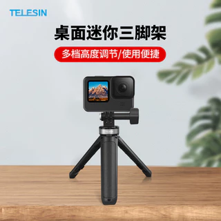 TELESIN Mini Tripé Selfie Stick Tripod Portátil Plástico Ajustável Comprimento Para GoPro Hero 12 11 10 9 8 7 DJI Osmo Ação 2 3 4 Insta360 SJCAM SJ8 Acessórios Câmera De