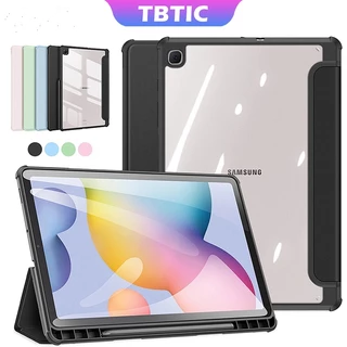 TBTIC Para Samsung Galaxy Tab A9 A7Lite 8.7in A8 10.5 Estojo Protetor Acrílico S6 Lite 10.4 A9 + S7 S8 S9 11 Plus S7 FE 12.4 S8Ultra Tampa De Mesa Com Porta-Lápis