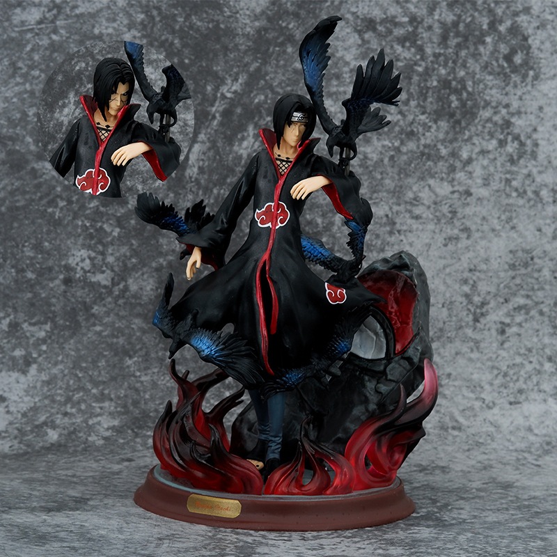 27cm Crow Uchiha Itachiha Itachi Sasuke Naruto Jogo Ação Figura Anime Japonês Estátua GK Akatsuki Coleção Modelo Kids Children Toy