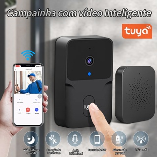 Campainha Câmera Sensor Movimento Interfone Wifi Tuya S/fio