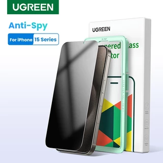 UGREEN 2PCS Protetor De Tela De Vidro Temperado Anti-Espionagem Para iPhone 15/15 Pro Max