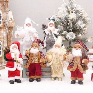 Gamma Baby-Papai Noel Estatueta de Natal Figura Decor 30CM De pé Papai Noel Boneca Natal Papai Noel Figurine Natal Papai Noel Brinquedo com sacos de presente para festa de fim de ano Outdoor Decoração Indoor Home