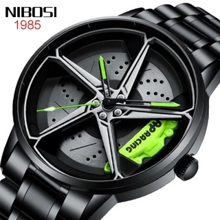 Relógio de Luxo Nibosi Relógio de Luxo para Homens Relógio de Rodas Genuíno Tridimensional Oco 488 Calipers Forjados