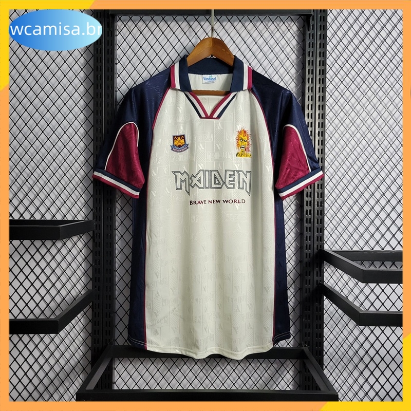 19999 Versão retro Da Camisa De Futebol De Alta Qualidade West Ham United away Pode Ser Personalizada