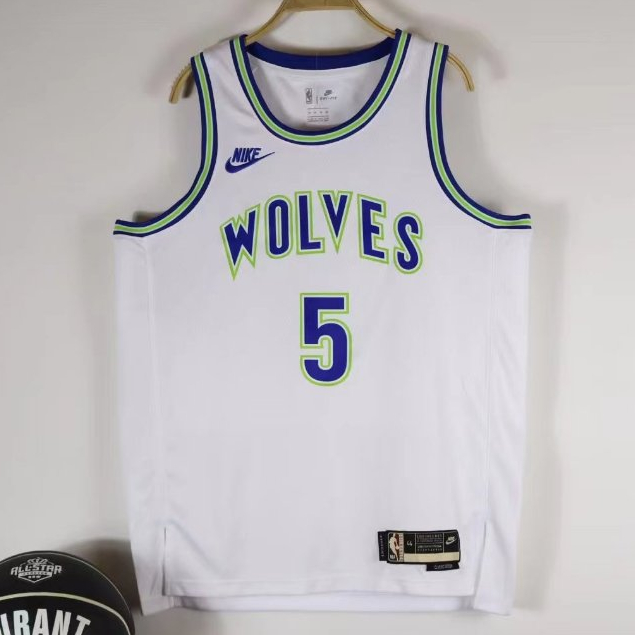 2024 Versão Prensada A Quente Da Camisa NBA Minnesota Timberwolves # 5 De Basquetebol Edwards