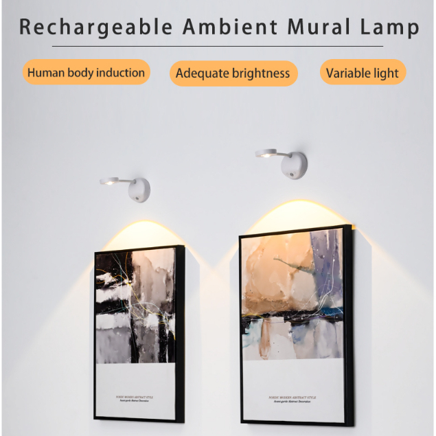 Lâmpada De Parede USB De Controle Remoto Sem Fio Tipo c sensor De Movimento Noturno LED Adequado Para Decoração De Sala/Casa De Dormir papel de parede decoração luminária