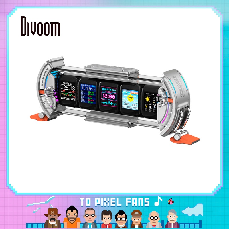 Divoom Times Gate Pixel Art Setup Clock Com Controle Inteligente