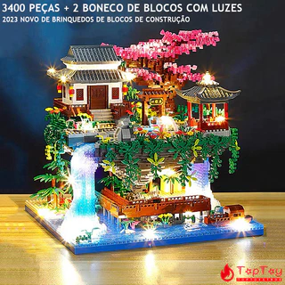 5200 Peças Casa na Árvore Jardim Blocos de Construção Brinquedos Arquitetura Cachoeira Luz DIY Mini Blocos de Brinquedo para Crianças Presente de Aniversário e Natal