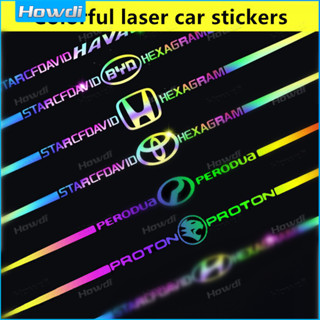 1PC Adesivos Refletivos Coloridos Para Decoração De Carros Autocolantes A Laser À Prova D