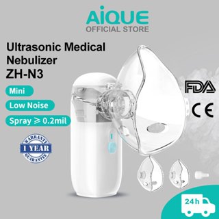 AIQUE Inalador Atomizador Ultra-Sônico Portátil Tratamento Nebulizador Silencioso De Grau Médico Da Asma volume De Névoa Ajustável Adequado Para Adultos/Crianças