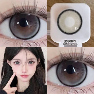 2pcs Lentes De Contato Naturais Com Pretas De 14,2mm Série pop De Gelo natural E Confortável Para Estudantes Usam Hidrogel De Alta Qualidade Coloridas