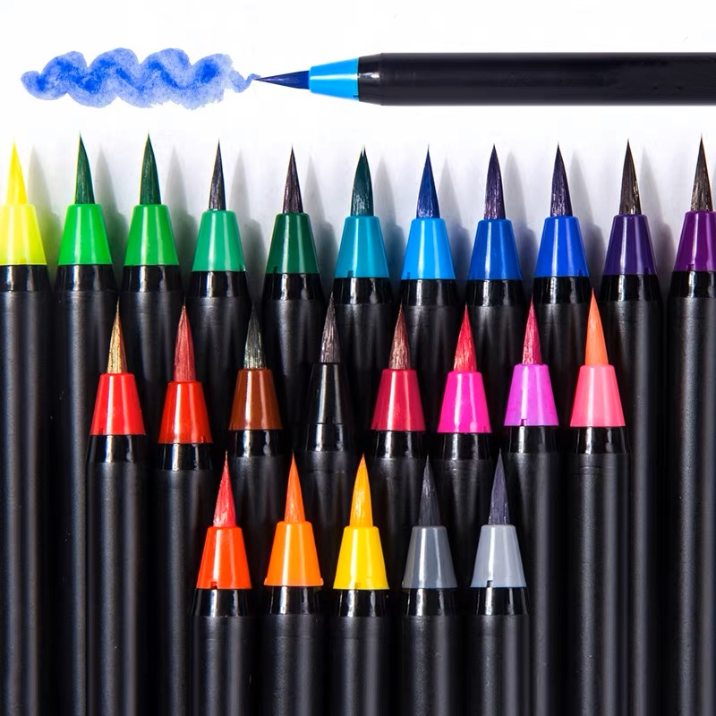 Caneta Ponta Pincel, Newpen, Brush Pen, 20 cores+1 Blender, 21 unidades