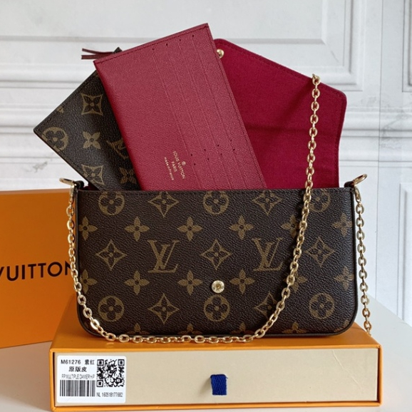 Louis * Vuitton Saco De Três Peças De Travessa M61276 Felicie Handbag [Enviado Com Caixa De Presente De Marca]