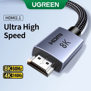 Cabo Trançado De Nylon HDR 3D UGREEN HDMI 2.1 8K60Hz 4K240Hz Compatível Com Laptop/PC/TV/Switch/PS5 Xbox/Displayer